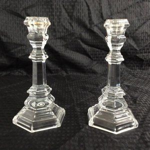 Vintage Tiffany and Co Plymouth 8" Pair of Candlesticks Candle Holder